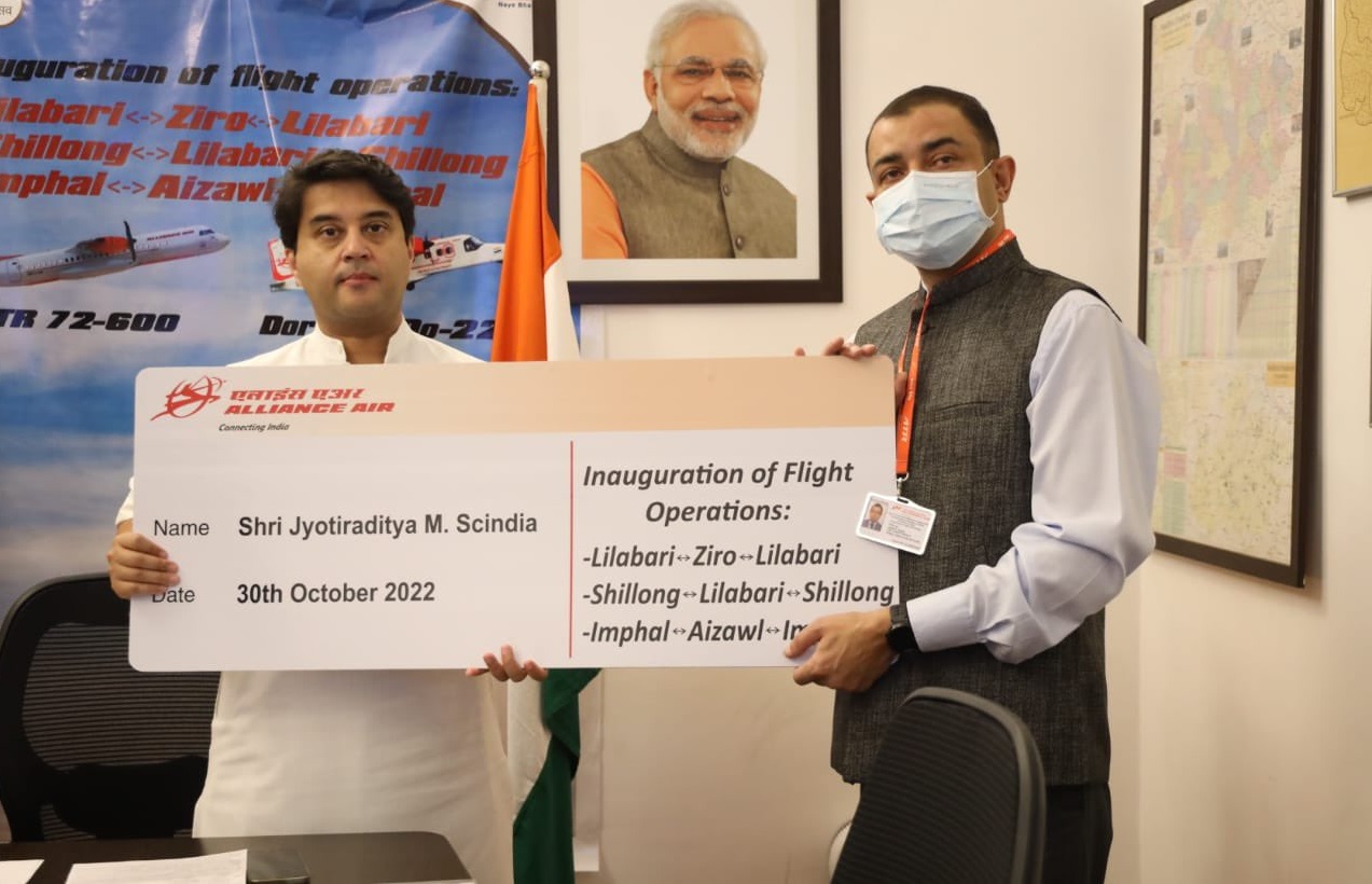 Jyotiraditya Scindia Inaugurates Three Flights Connecting Five Cities